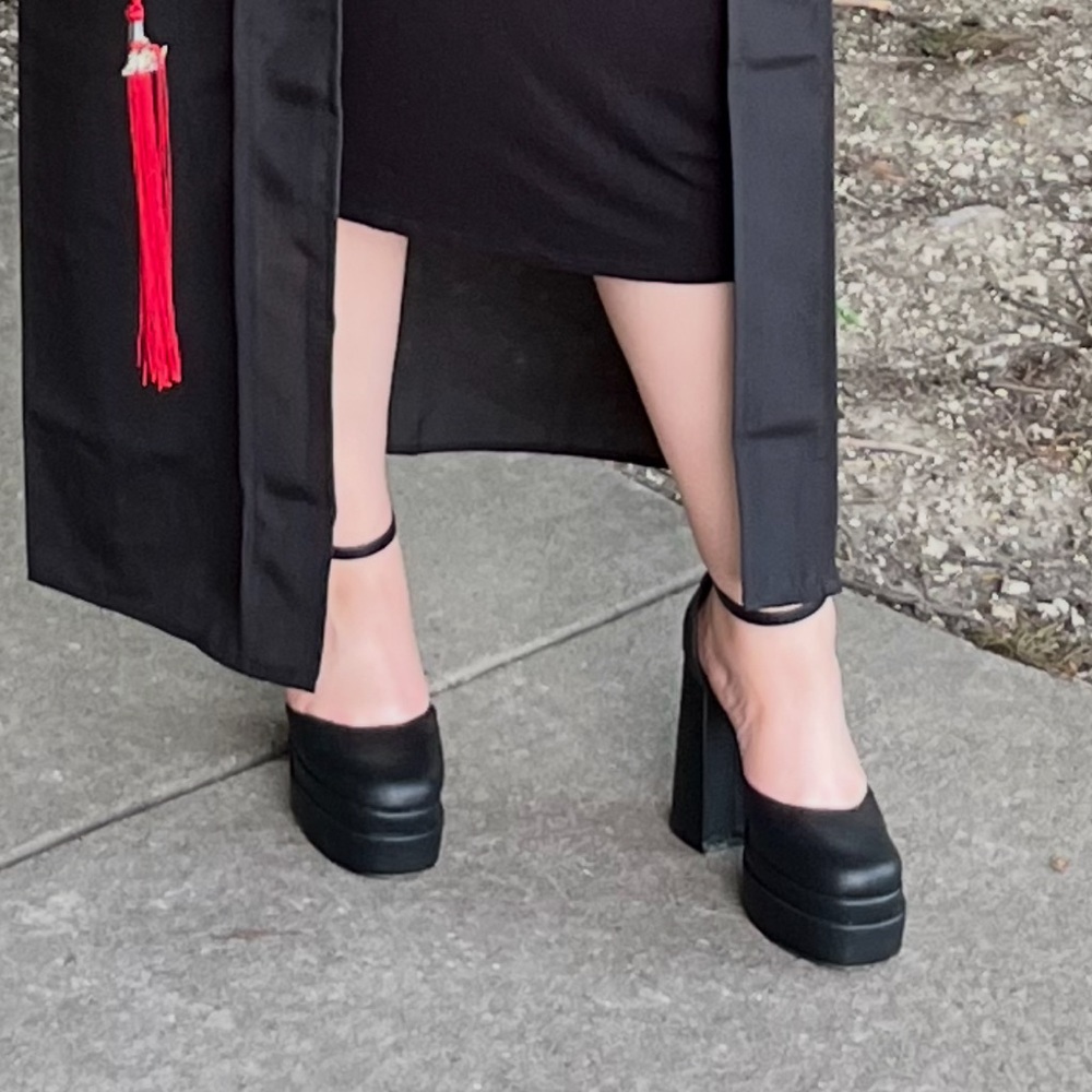 Black Platform Women's Shoes - Picture 13 of 16